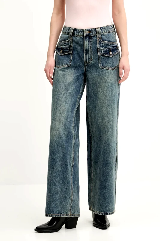 Guess Originals Τζιν παντελόνι Guess Originals χρώμα: ναυτικό μπλε, W5RG02 D4XYD