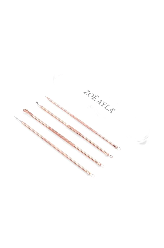 Zoë Ayla Σετ αφαίρεσης μαύρων στιγμάτων Zoë Ayla Pimple Popper Kit 4-pack