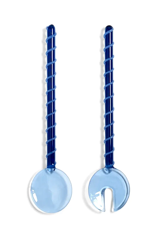 &k amsterdam Κουτάλια σαλάτας &k amsterdam sling blue 2-pack χρώμα: μπλε