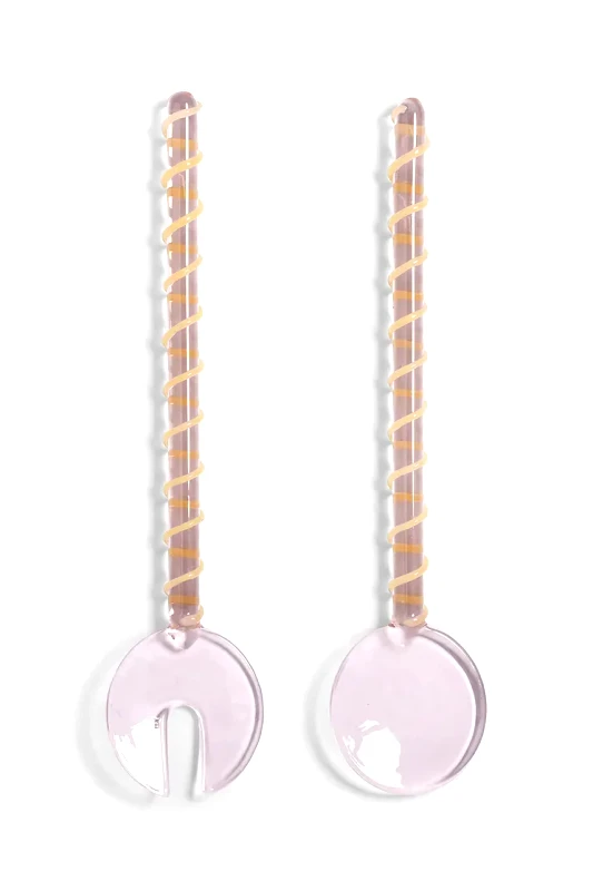 &k amsterdam Κουτάλια σαλάτας &k amsterdam sling pink 2-pack χρώμα: ροζ