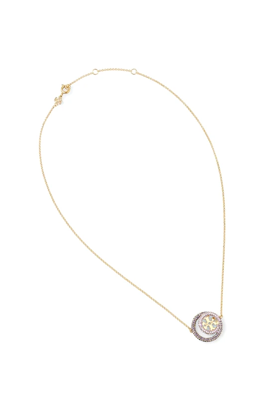 Tory Burch Επιχρυσωμένο κολιέ Tory Burch Miller Pave