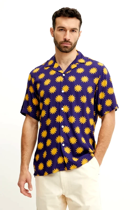 OAS Πουκάμισο OAS χρώμα: μοβ, 7005