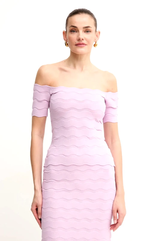 Herve Leger Μπλουζάκι Herve Leger Lainey χρώμα: μοβ, SCJ1513588