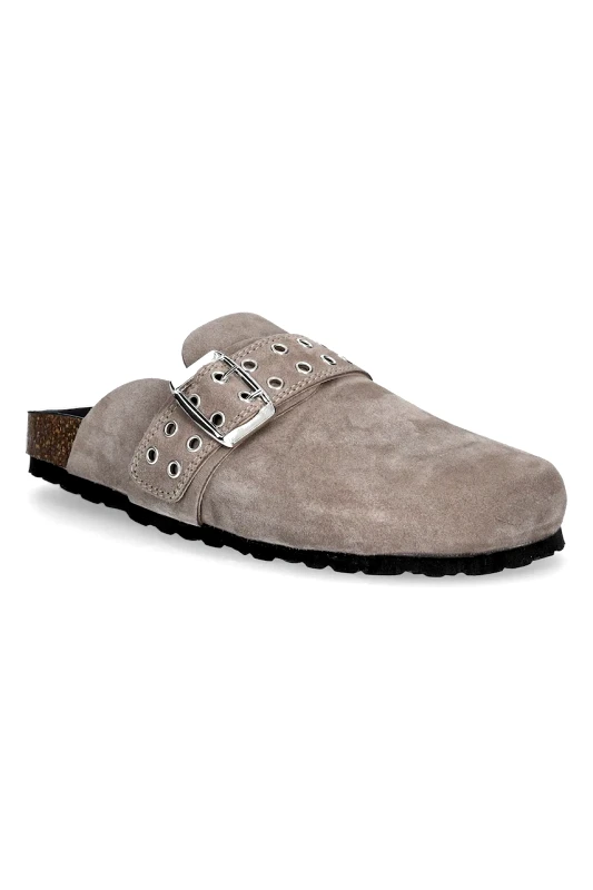 Bianco Παντόφλες σουέτ Bianco BIAMIAMI γυναικείες, χρώμα: μπεζ, 11201782