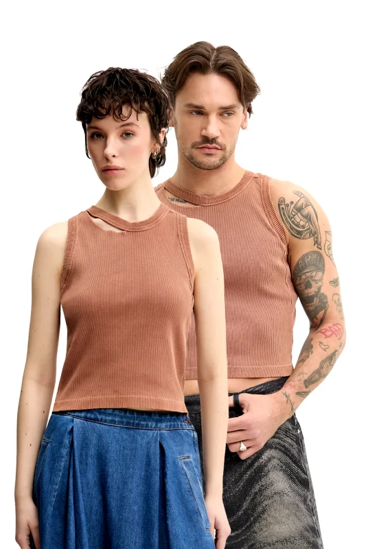 Camperlab Βαμβακερό μπλουζάκι CAMPERLAB χρώμα: πορτοκαλί, AU00030.002