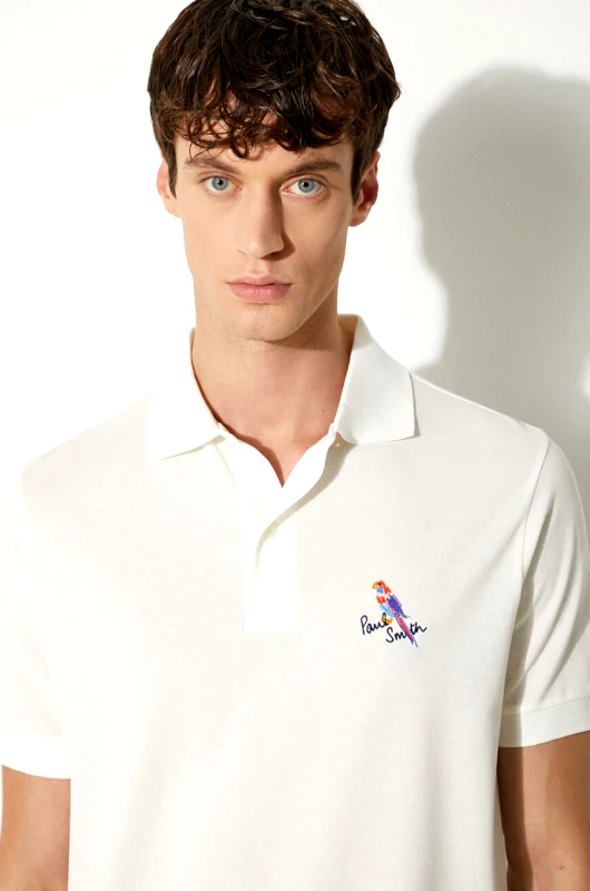 Paul Smith Βαμβακερό μπλουζάκι πόλο Paul Smith χρώμα: μπεζ, M1R-698P-NP4722