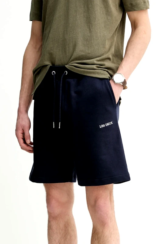 Les Deux Βαμβακερό σορτσάκι Les Deux χρώμα: ναυτικό μπλε, LDM531071