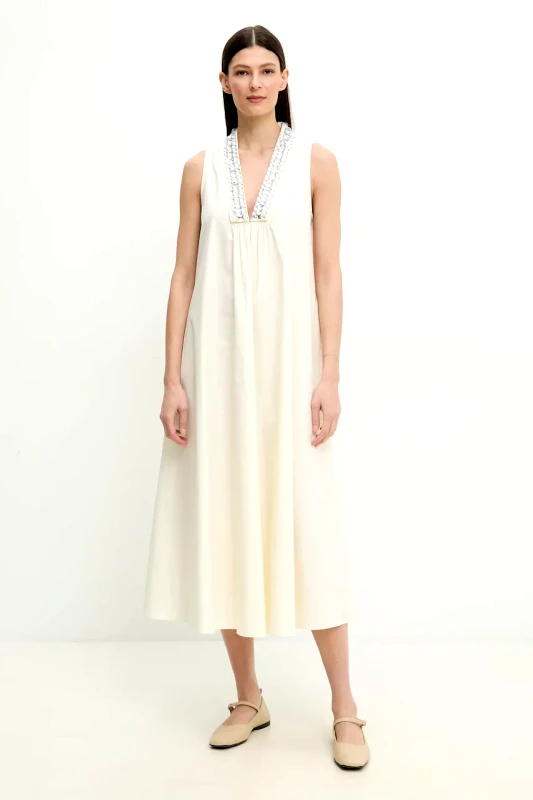 Isabelle Blanche Φόρεμα ISABELLE BLANCHE χρώμα: μπεζ, IS25SS-A056-T012