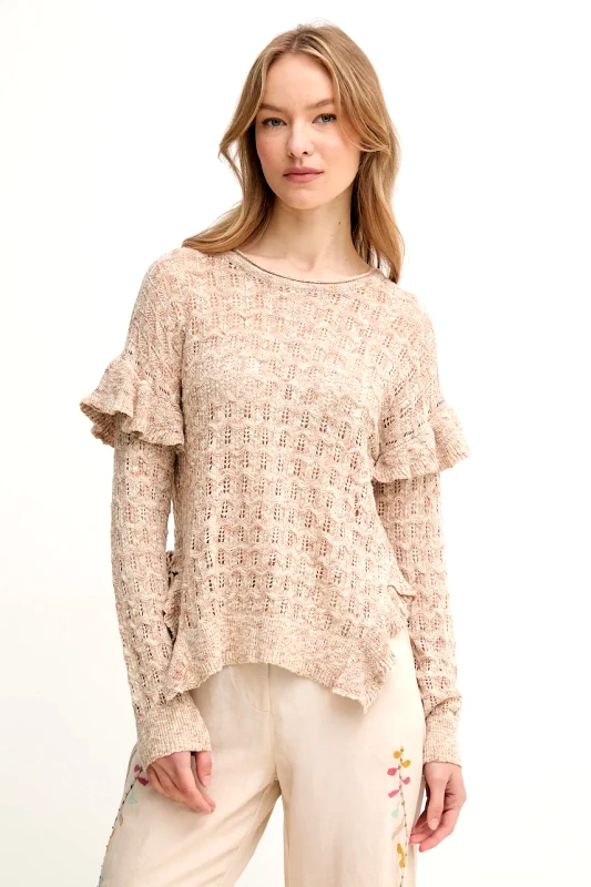 Hoss Intropia Πουλόβερ από λινό μείγμα Hoss Intropia γυναικείο, χρώμα: μπεζ, 6389954