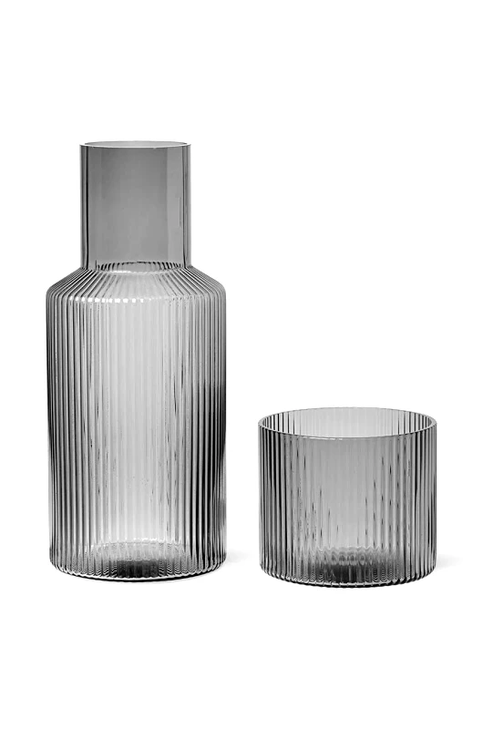 Ferm Living Καράφα με ποτήρι ferm LIVING Ripple Small Carafe Set
