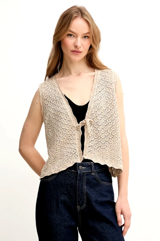 Hoss Intropia Γιλέκο Hoss Intropia χρώμα: μπεζ, 6389002