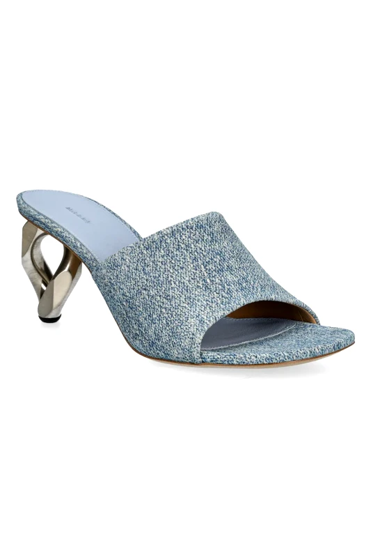 JW Anderson Παντόφλες JW Anderson Chain Heel Open Mule χρώμα: μπλε, SN0104 LA0238 800