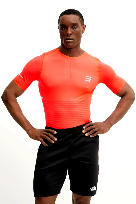 Compressport Μπλουζάκι για τρέξιμο Compressport Pro Racing χρώμα: μπλε, ATSM3615