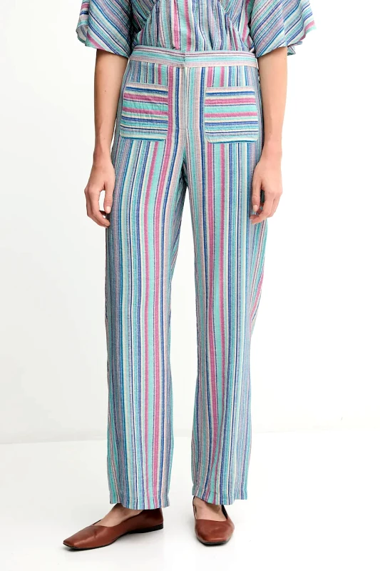 Hoss Intropia Παντελόνι Hoss Intropia χρώμα: τιρκουάζ, 6549017