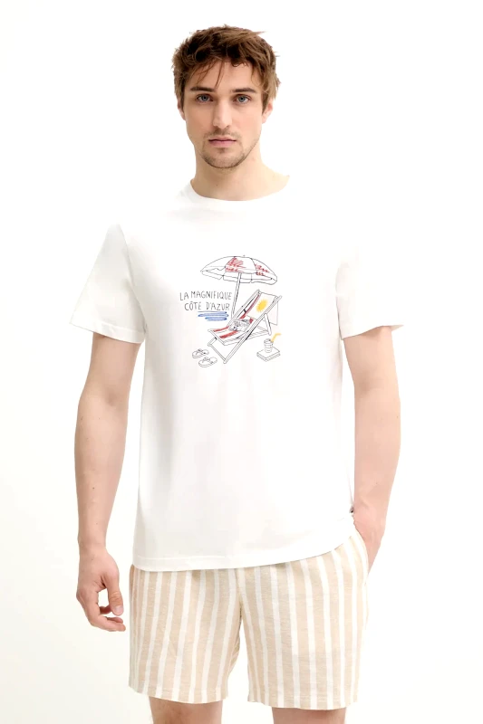 Solid Βαμβακερό μπλουζάκι Solid PAVISH ανδρικό, χρώμα: άσπρο, 21108603 114201