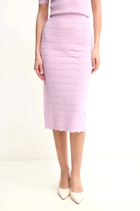 Herve Leger Φούστα Herve Leger Eloise χρώμα: μοβ, SCJ3515831