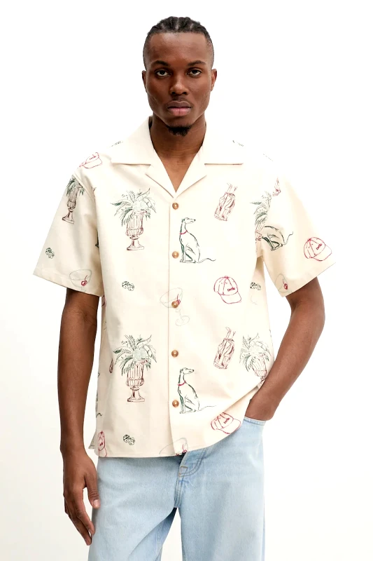 Drôle de Monsieur Βαμβακερό πουκάμισο Drôle de Monsieur La Chemise Brodee Country Club