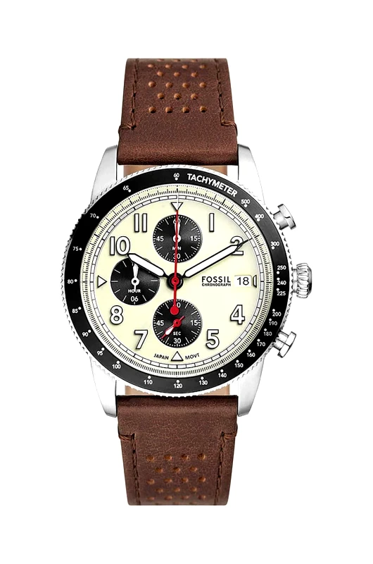 Fossil Ρολόι Fossil χρώμα: καφέ