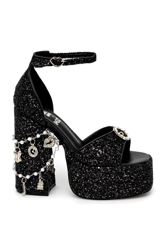 Koi Footwear Σανδάλια Koi Footwear x Rocky Horror Show Frank N Furter Charm Heels χρώμα: μαύρο, Frank N Furter