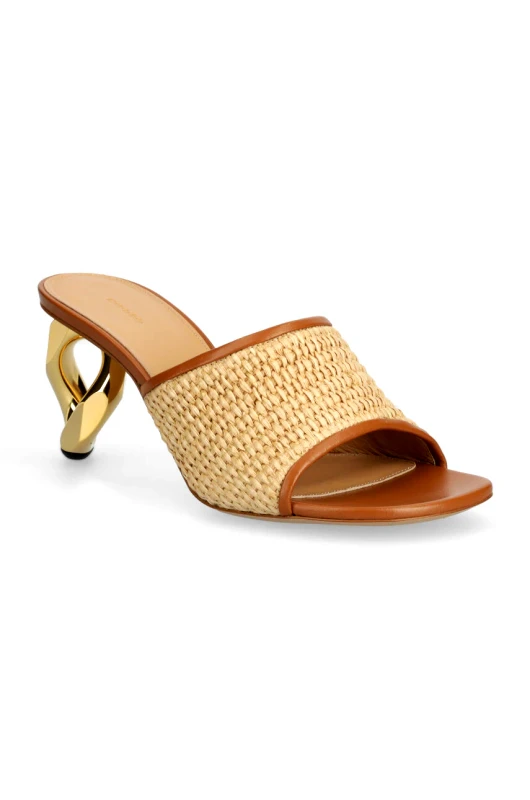 JW Anderson Πέδιλα JW Anderson Raffia Sandal χρώμα: μπεζ, ANW42230A
