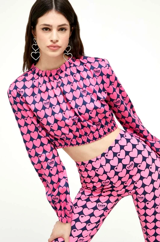 Love Moschino Μπλουζάκι Love Moschino χρώμα: ροζ