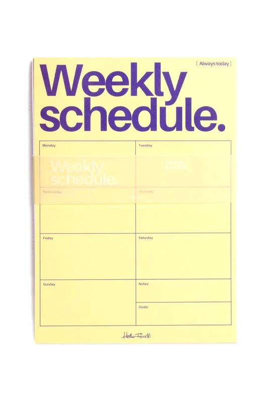 Helio Ferretti Εβδομαδιαίο ημερολόγιο Helio Ferretti 21 x 29,7 cm χρώμα: κίτρινο