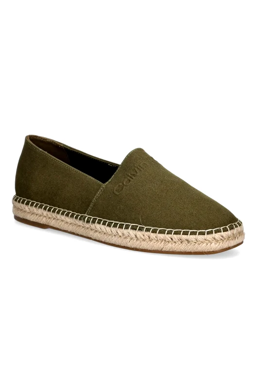 Calvin Klein Εσπαντρίγιες Calvin Klein ESPADRILLE CV LOGO χρώμα: πράσινο, HM0HM01808