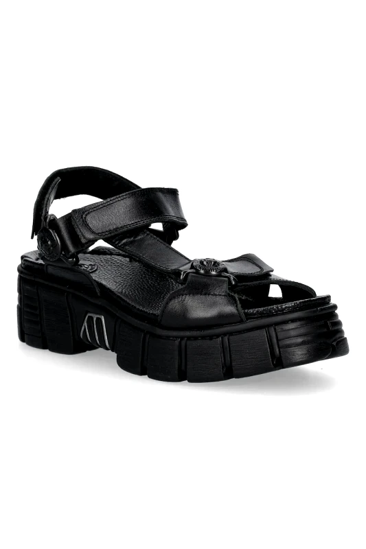 New Rock Δερμάτινα σανδάλια New Rock NOMADA χρώμα: μαύρο, M-BIOS130-C2