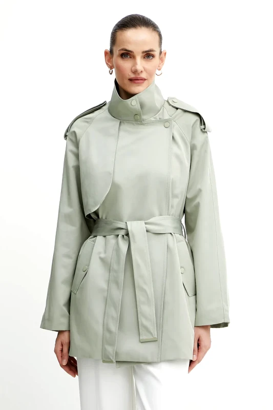 Morgan Παλτό Morgan GLINE χρώμα: πράσινο, GLINE