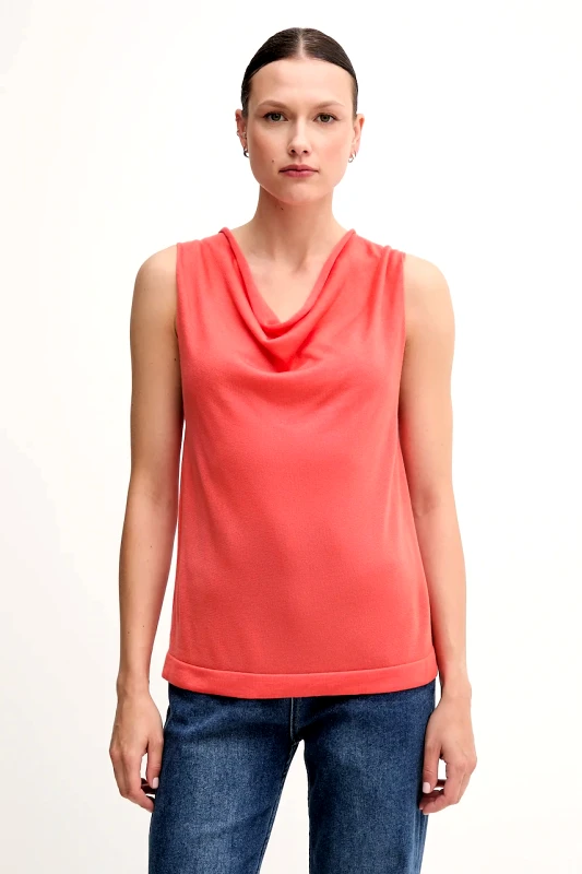 United Colors of Benetton Top United Colors of Benetton χρώμα: πορτοκαλί, 123VD10DD