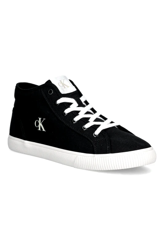 Calvin Klein Jeans Πάνινα παπούτσια Calvin Klein Jeans ESS VULC MID MG CANVAS χρώμα: μαύρο, YM0YM01210