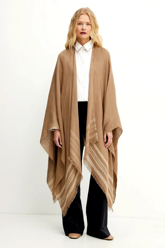 MM Πόντσο MM χρώμα: καφέ, 2516731018600