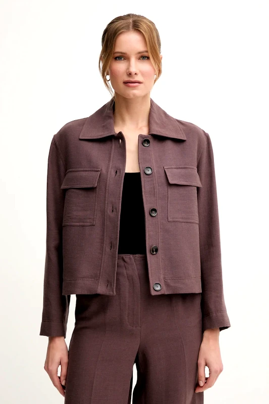 Pedro del Hierro Σακάκι με λινό μείγμα Pedro del Hierro χρώμα: καφέ, 6759177