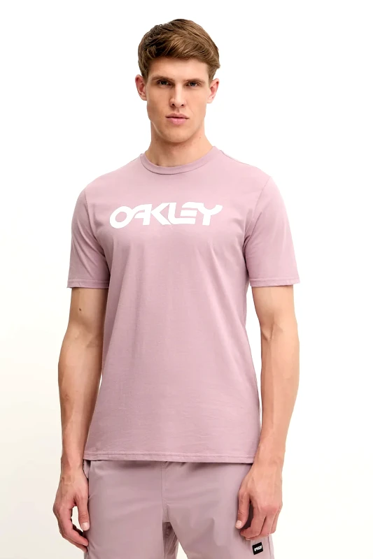 Oakley Βαμβακερό μπλουζάκι Oakley MARK II ανδρικό, χρώμα: ροζ, FOA404011