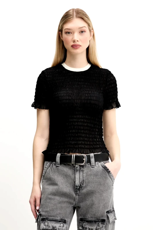 Guess Originals Μπλουζάκι Guess Originals χρώμα: μαύρο, W5GP51 KBBF2