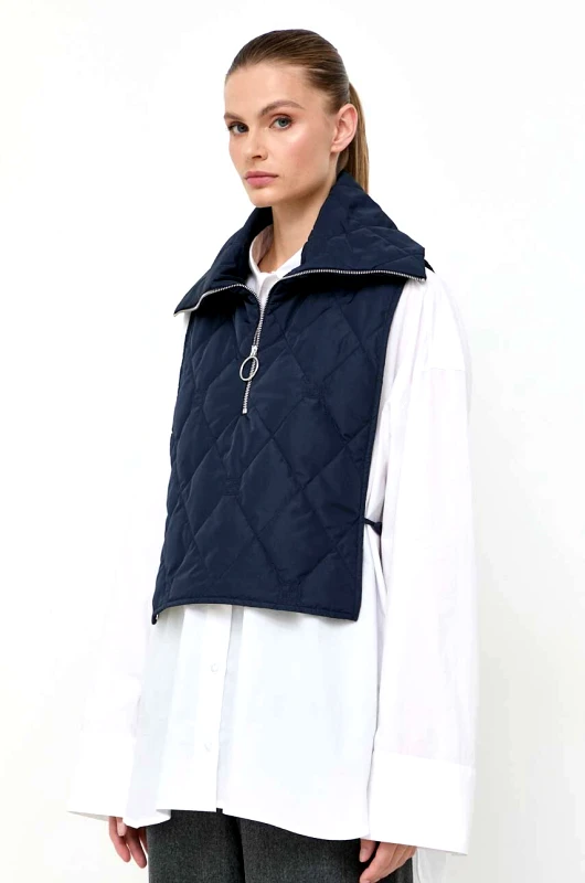 Beatrice B Αμάνικο μπουφάν Beatrice B χρώμα: ναυτικό μπλε