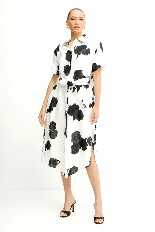 Liviana Conti Λινό φόρεμα Liviana Conti χρώμα: μπεζ, L5SL53