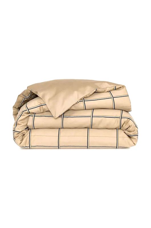 BOSS Βαμβακερό παπλωματοθήκη BOSS BOSSCHEC Beige 200 x 200 cm