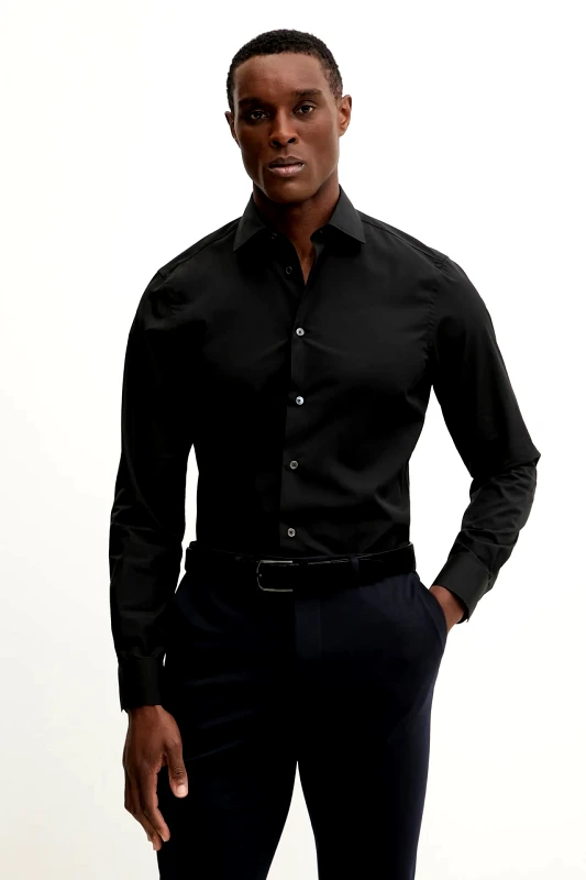 Paul Smith Βαμβακερό πουκάμισο Paul Smith ανδρικό, χρώμα: μαύρο, M1R-800P2-L00050