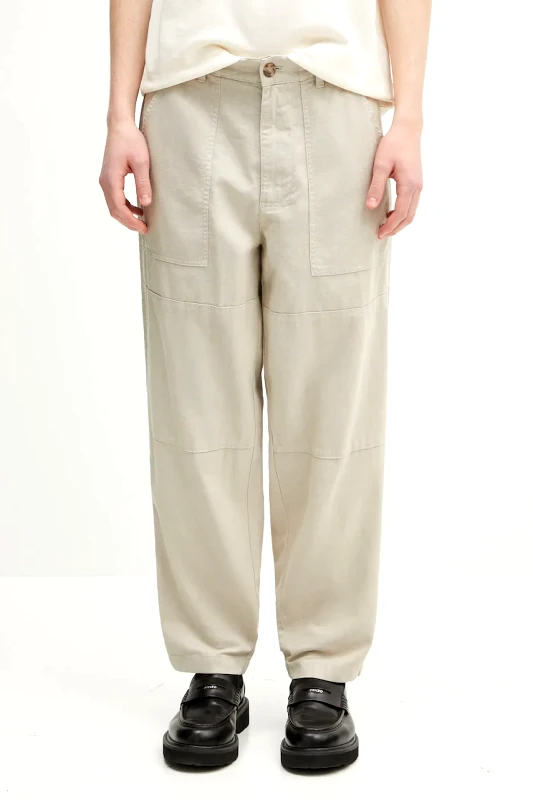 Barbour Λινό παντελόνι Barbour Barbour Natural Linen Blend Trouser
