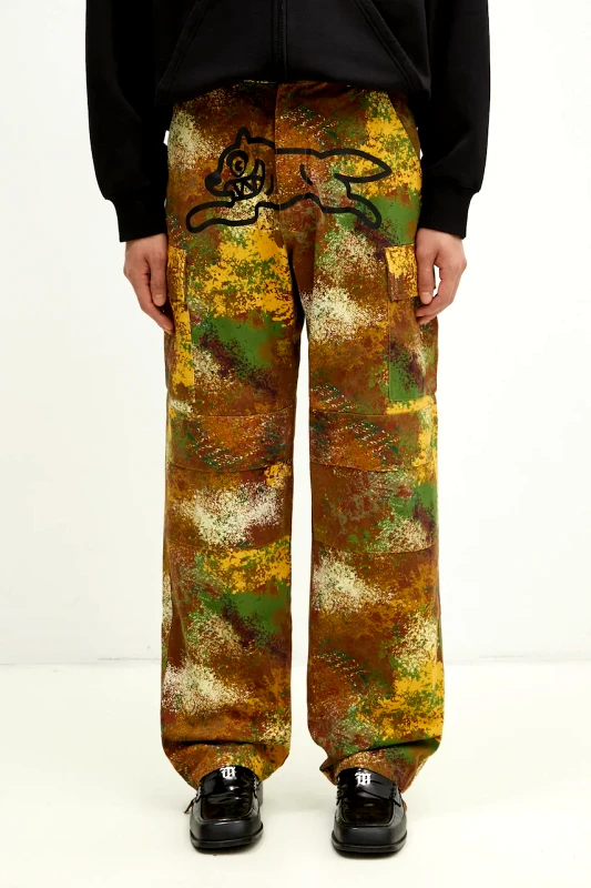 Icecream Βαμβακερό παντελόνι ICECREAM Running Dog Cargo Pant χρώμα: πράσινο, IC24430