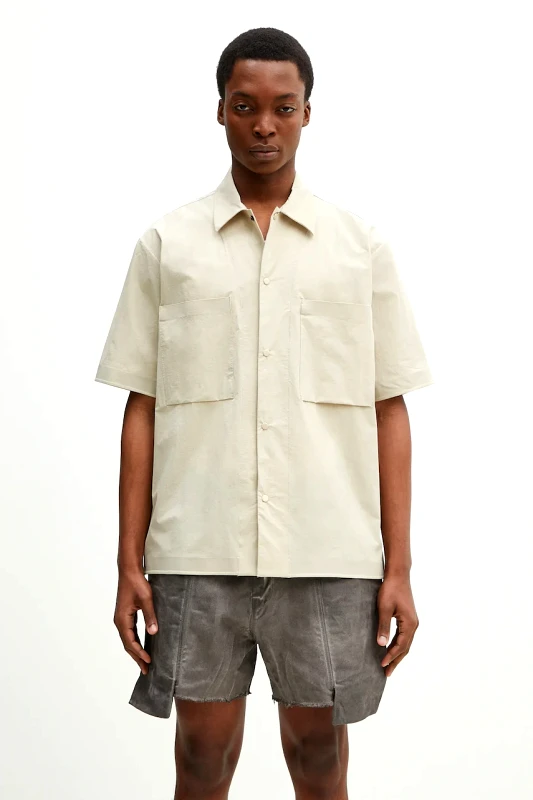 Norse Projects Πουκάμισο Norse Projects Hermann Travel Light SS χρώμα: μπεζ, N40.0824.0920
