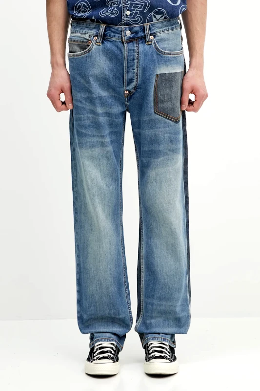 Evisu Τζιν παντελόνι Evisu 2-tone Denim w Inserted Daicock 2ESHTM5JE1015