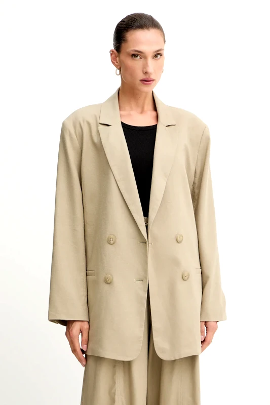 Gestuz Blazer με μείγμα λινών Gestuz