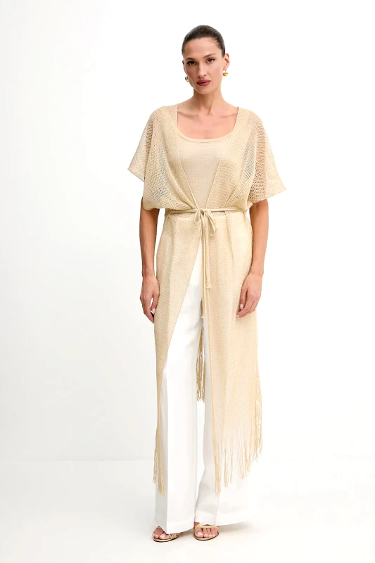 Liviana Conti Πόντσο Liviana Conti χρώμα: μπεζ, A5SF65