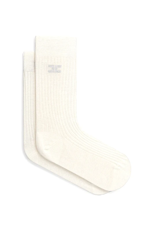 Elisabetta Franchi Βαμβακερές κάλτσες Elisabetta Franchi χρώμα: μπεζ, CZ08L52E2