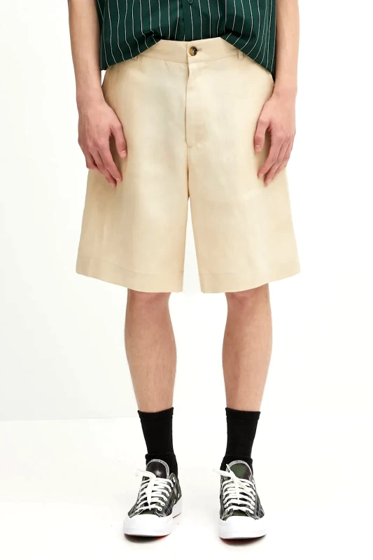 Paul Smith Σορτς από λινό Paul Smith ανδρικό, χρώμα: μπεζ, M1R-437Z-P01427