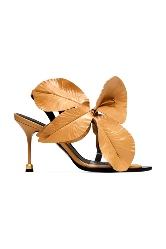 Vanda Novak Δερμάτινα πέδιλα Vanda Novak Daisy χρώμα: μπεζ, Daisy