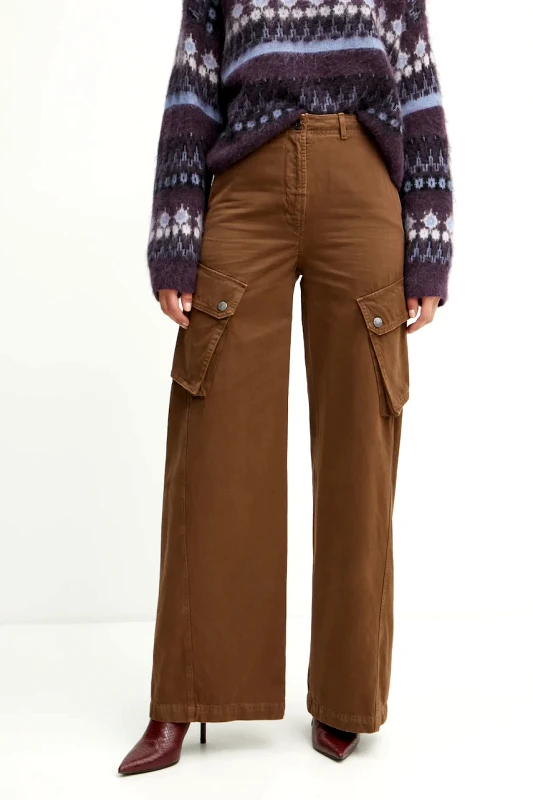 Weekend Max Mara Βαμβακερό παντελόνι Weekend Max Mara