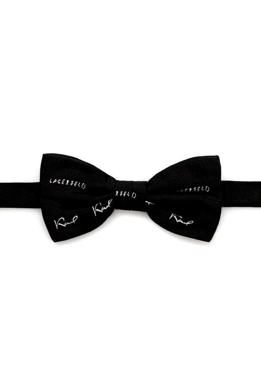 Karl Lagerfeld Μεταξωτό παπιγιόν Karl Lagerfeld χρώμα: μαύρο, 553151.805200